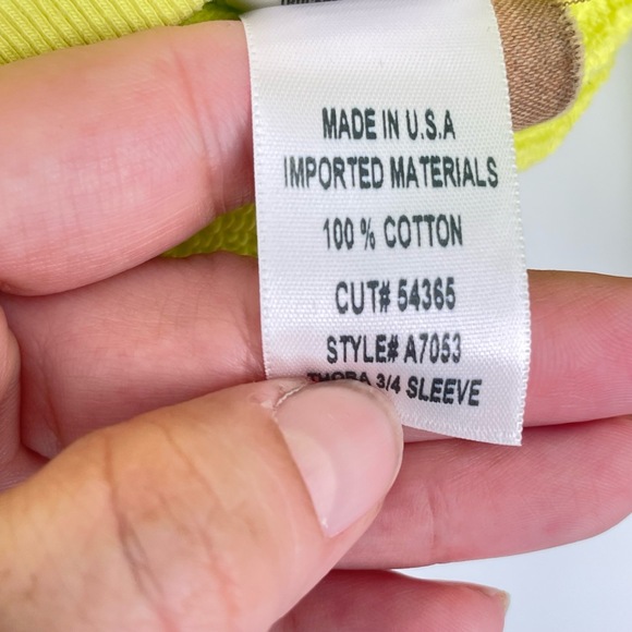 AGOLDE Womens Crew Neck Long Sleeve‎ Vibrant Yellow Normcore Sweatshirt Small - Picture 7 of 10